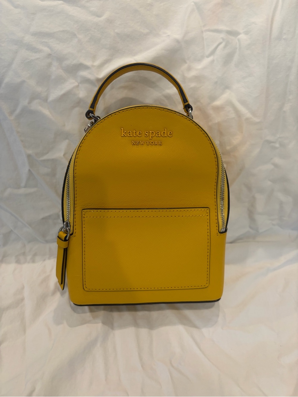 kate spade yellow mini backpack with top handle